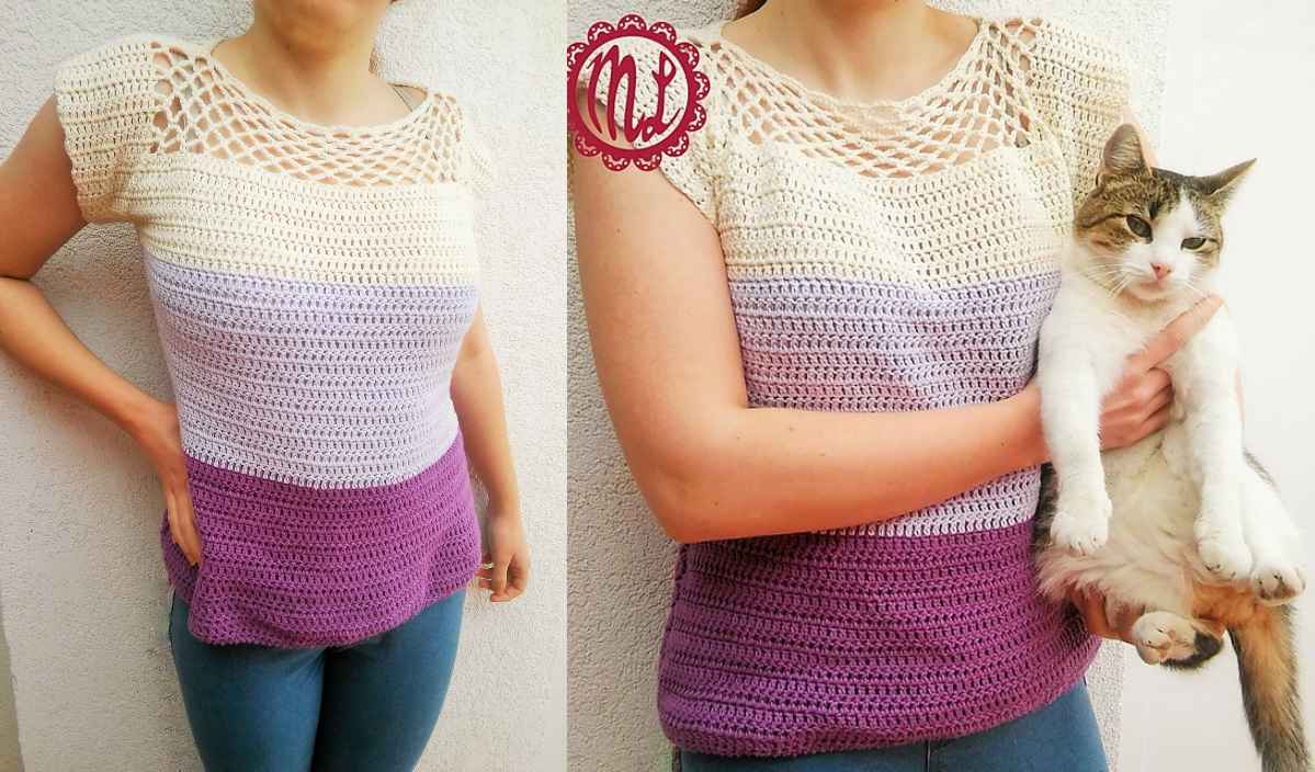 Simply Cute Blouse Free Crochet Pattern